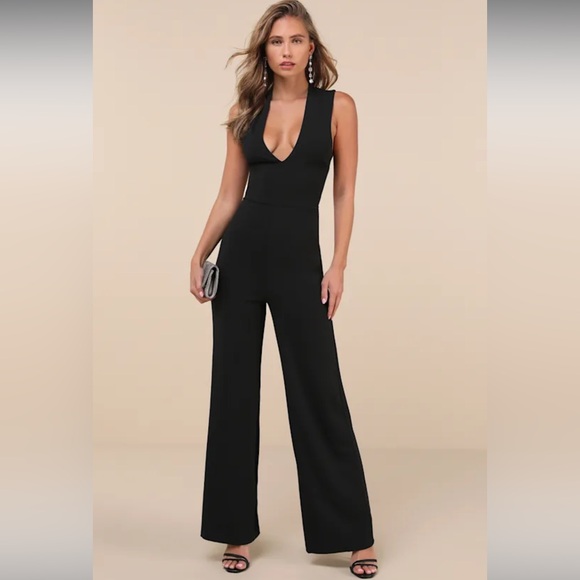New Lulu black jumpsuit - Picture 1 of 3